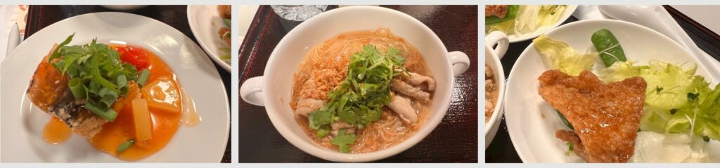 甘醋河鰻老油條 (左)、寶島蚵仔麵線 (中)、台式懷舊滷排骨 (右)